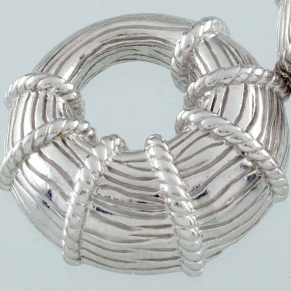 Judith Ripka 925 Sterling Cable Design Pendant